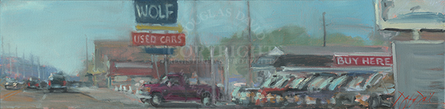 Wolf Used Cars, Indianapolis, IN (unframed with finished edges), #4020